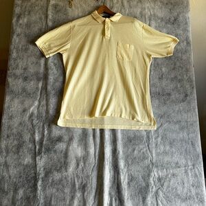 VINTAGE MERVYN’S MEN’S COLLECTION SHORT SLEEVE YELLOW POLO SZ XXL